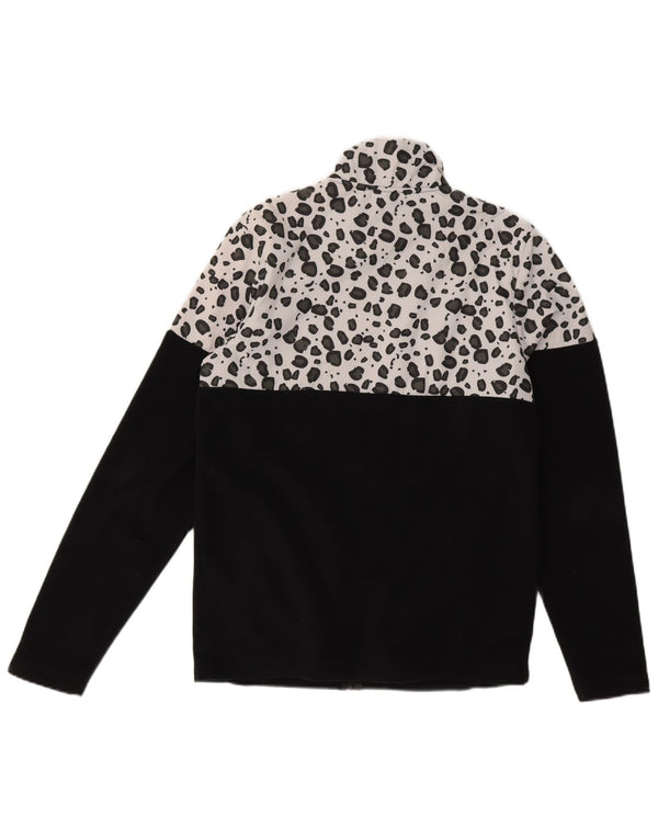Ellesse Chaqueta polar para hombre UK 36 Small Black Animal Print Poliéster