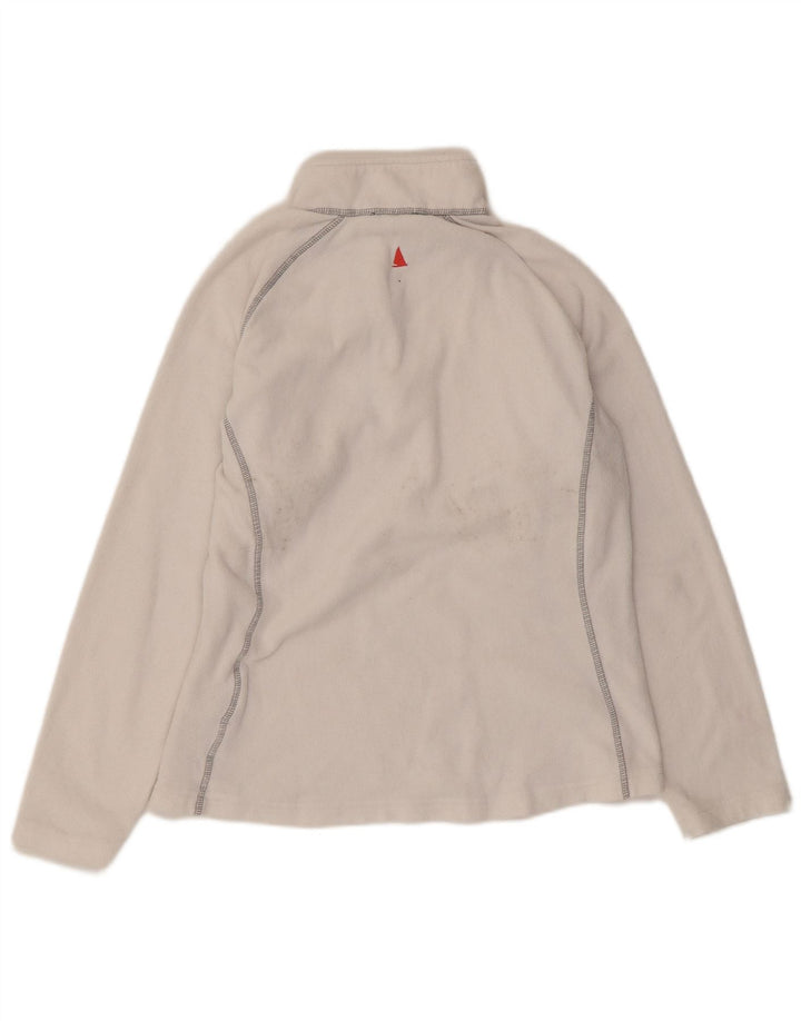 Musto Jersey de forro polar con cuello y cremallera para mujer UK 44 Poliéster blanco grande