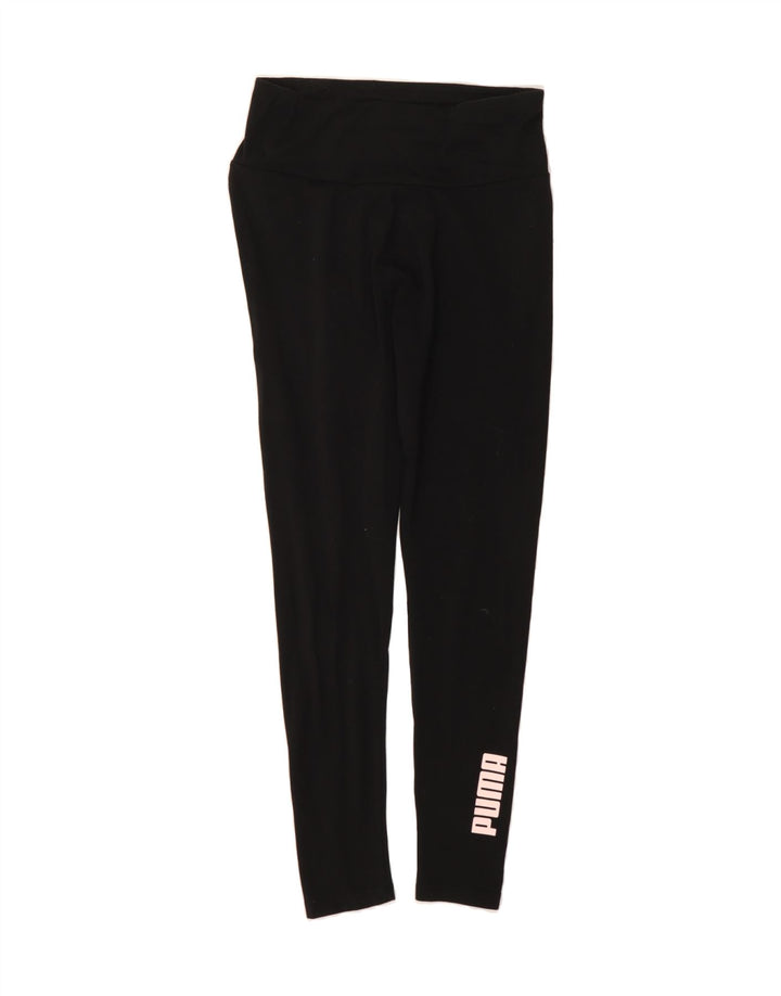 PUMA Womens Graphic Leggings UK 12 Medium  Black Vintage Puma and Second-Hand Puma from Messina Hembry 