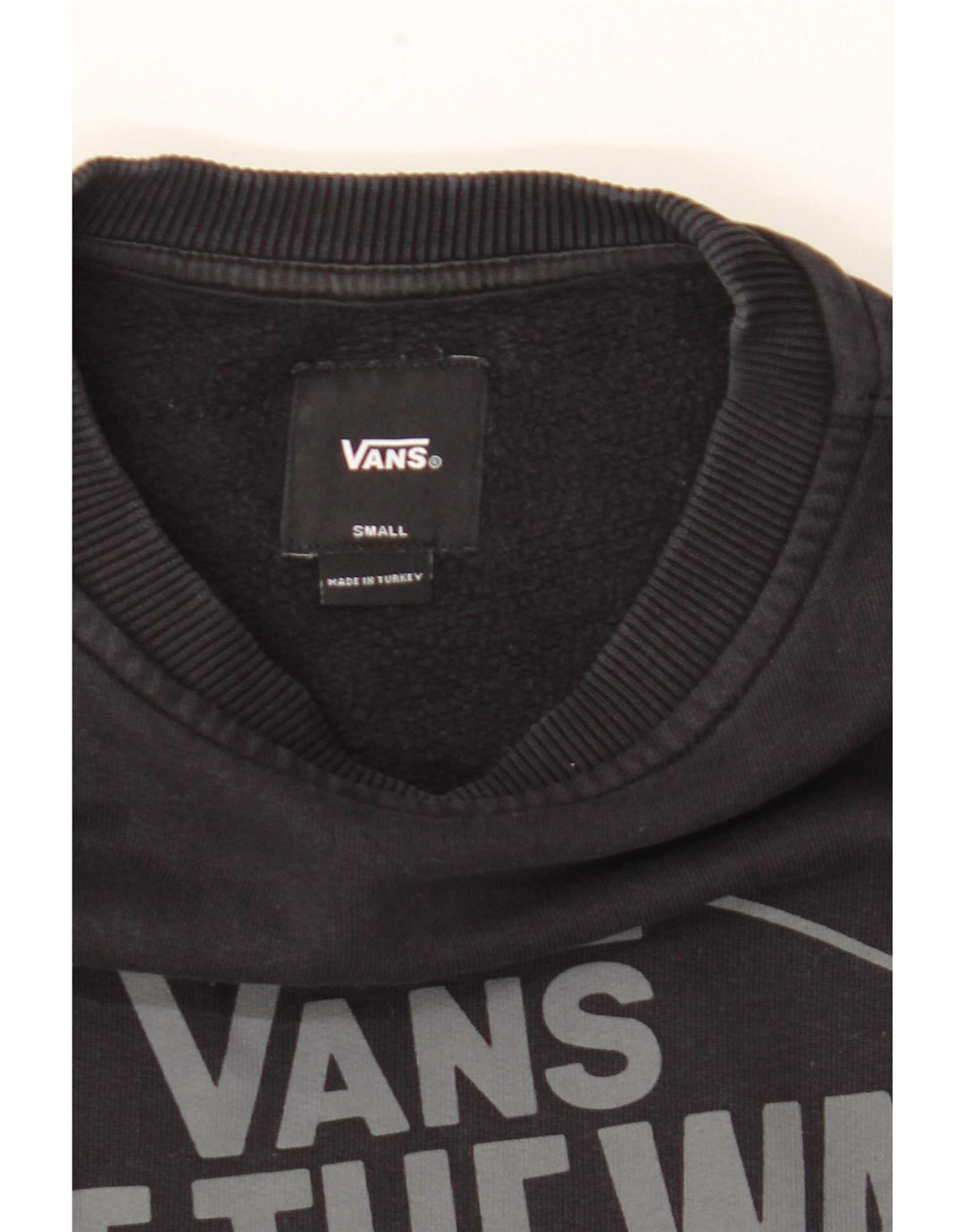 Vans Hombre Sudadera Gráfica Jersey Pequeño Negro