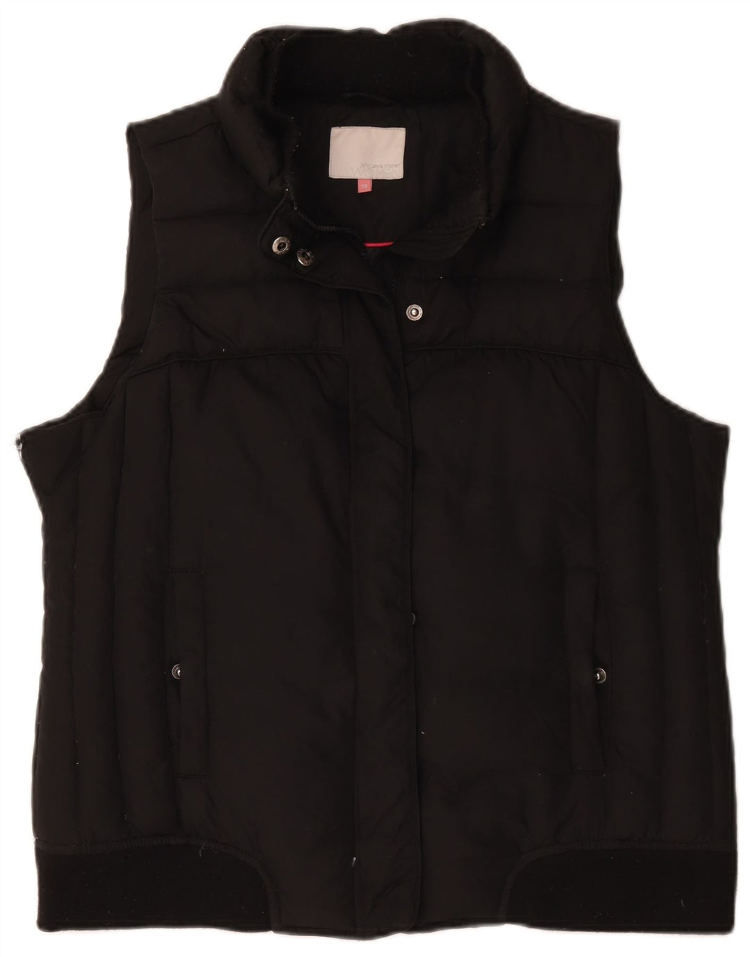 John Lewis Chaleco acolchado para mujer UK 46 Grande Poliéster negro
