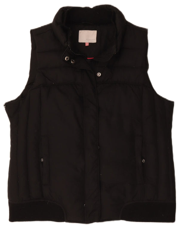 John Lewis Chaleco acolchado para mujer UK 46 Grande Poliéster negro