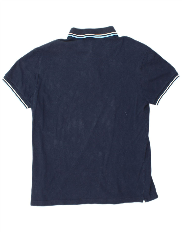 FRED PERRY Polo para hombre pequeño algodón azul marino