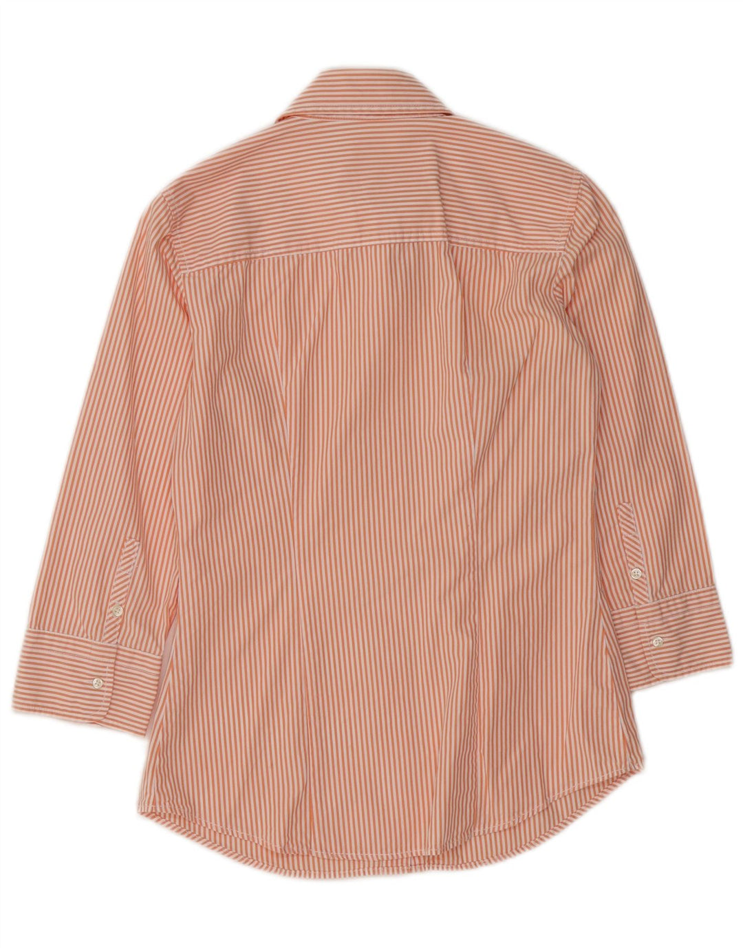 J. CREW Camisa de manga 3/4 para mujer UK 40 Algodón a rayas naranja medio