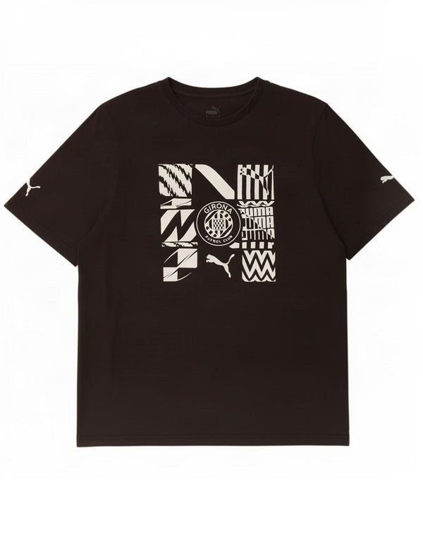 Puma Camiseta gráfica para hombre Top XL Algodón negro