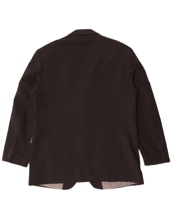 Marks & Spencer Chaqueta tipo blazer de 3 botones para hombre UK 44 XL Poliéster negro