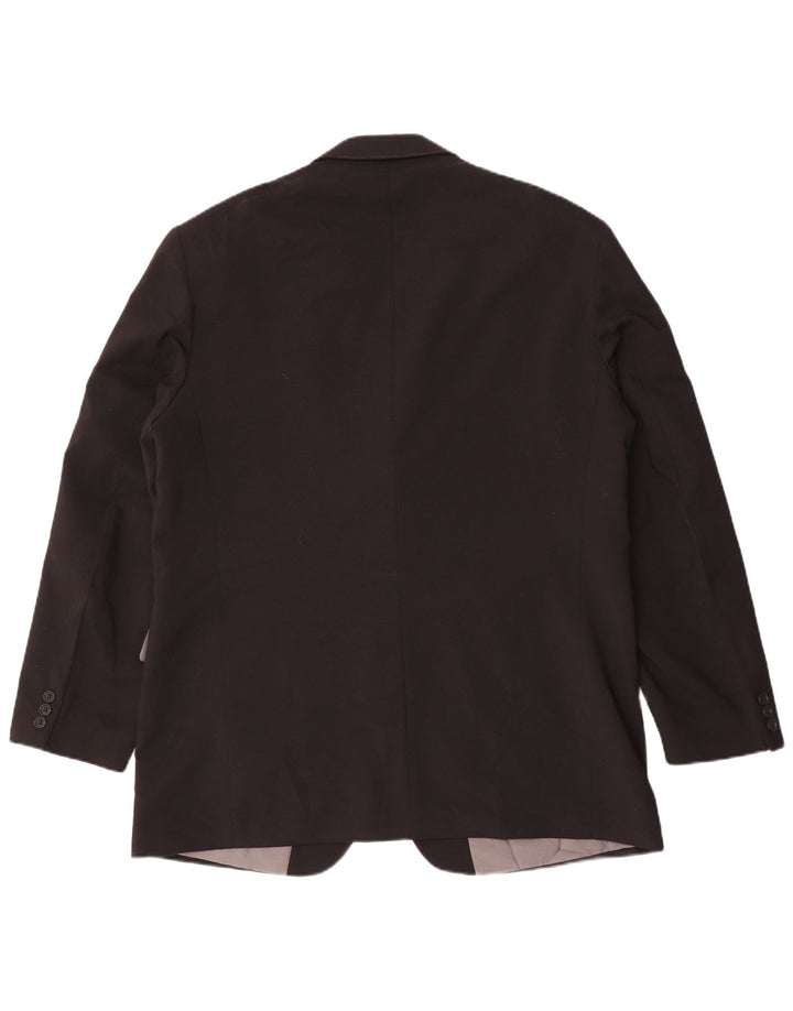 Marks & Spencer Chaqueta tipo blazer de 3 botones para hombre UK 44 XL Poliéster negro