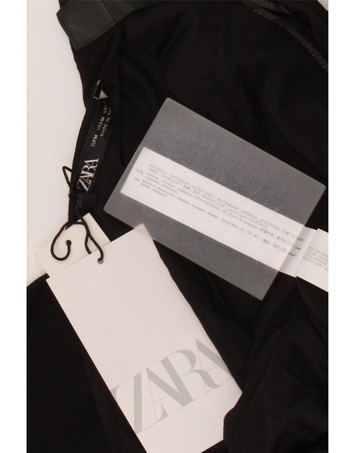 Zara Vestido tubo de manga larga para mujer UK 42 Mediano Poliéster negro