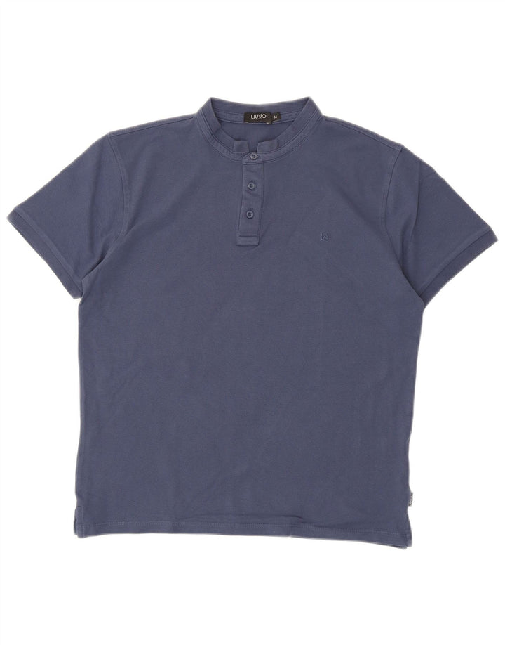LIU JO Polo para hombre de algodón azul marino mediano