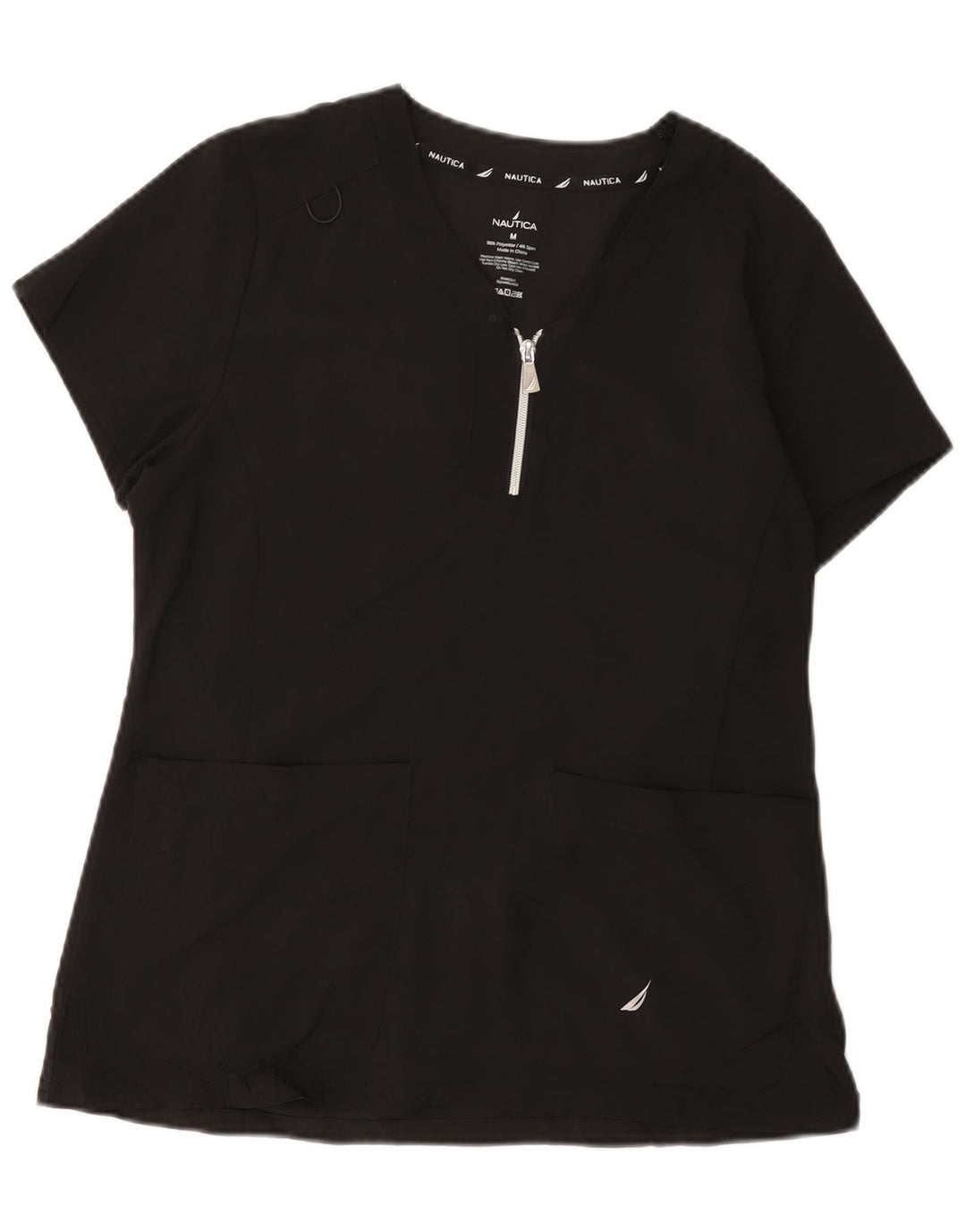 NAUTICA Blusa Mujer Top UK 44 Medio Negro Poliéster