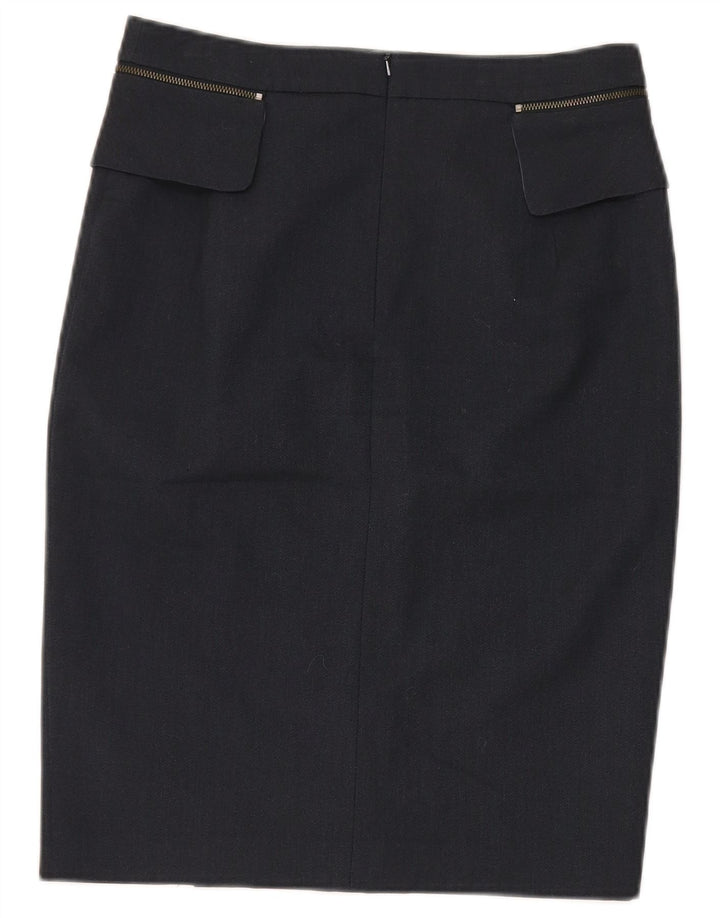 Falda lápiz para mujer Oasis UK 10 Small W28 Poliéster azul marino