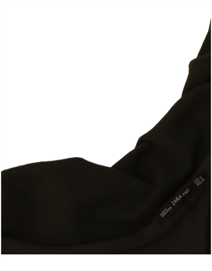 Zara Mujer Suéter Cárdigan Abierto Largo De Gran Tamaño UK 14 Medium Khaki