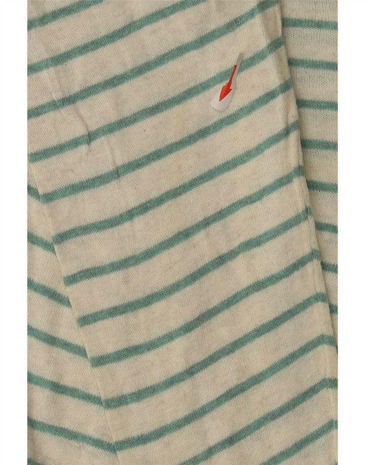 Zara Hombre Jersey Cuello Redondo Algodón Rayas Verde Medio