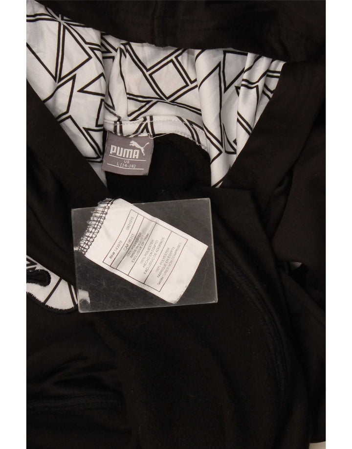 Puma Boys Graphic Sudadera con capucha Jumper 12-13 años Grande Negro Poliéster