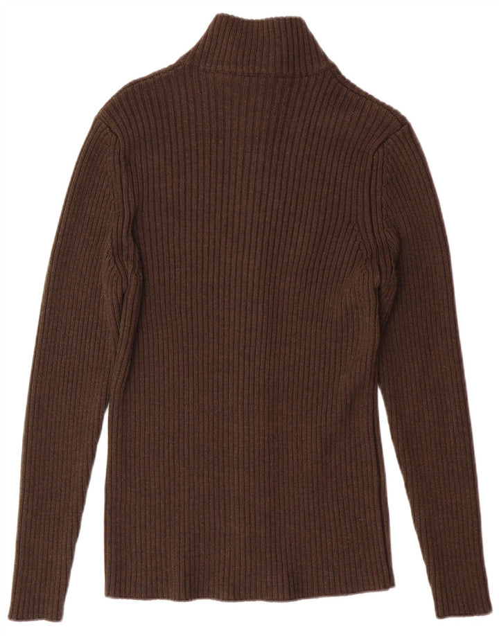 North Sails Cárdigan Gráfico Para Hombre Suéter De Lana Marrón Pequeño