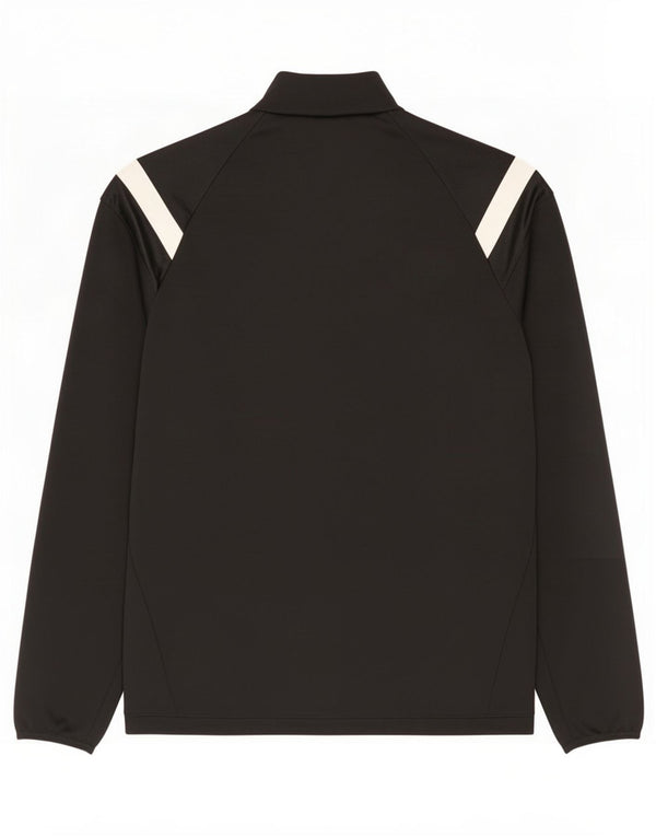Adidas Hombre Climacool Zip Neck Sudadera Jumper Pequeño Negro Colorblock