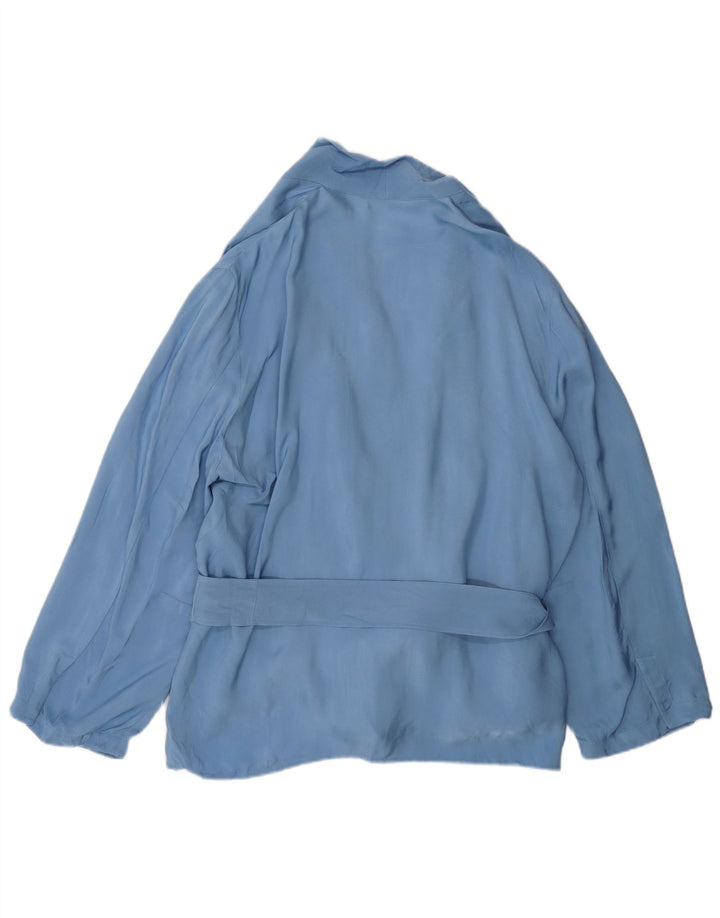 Zara Mujer Conjunto De 2 Piezas UK 20 2XL W40 L31 Viscosa Azul