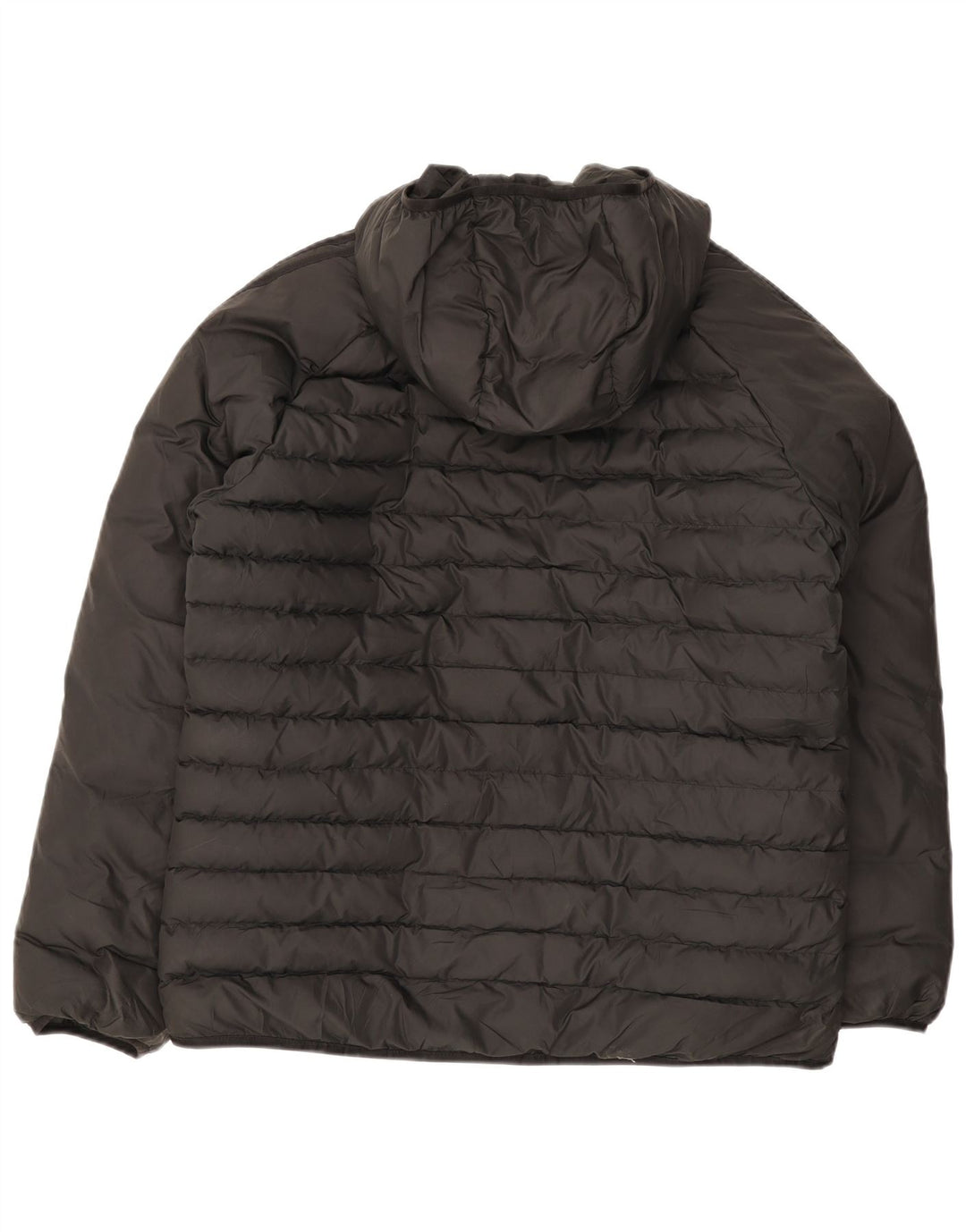 Adidas - Chaqueta acolchada con capucha para hombre, talla 40, poliéster negro grande