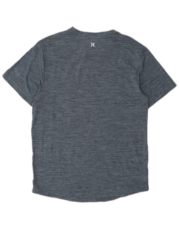 Hurley - Camiseta gráfica para hombre, parte superior mediana, poliéster moteado en azul marino