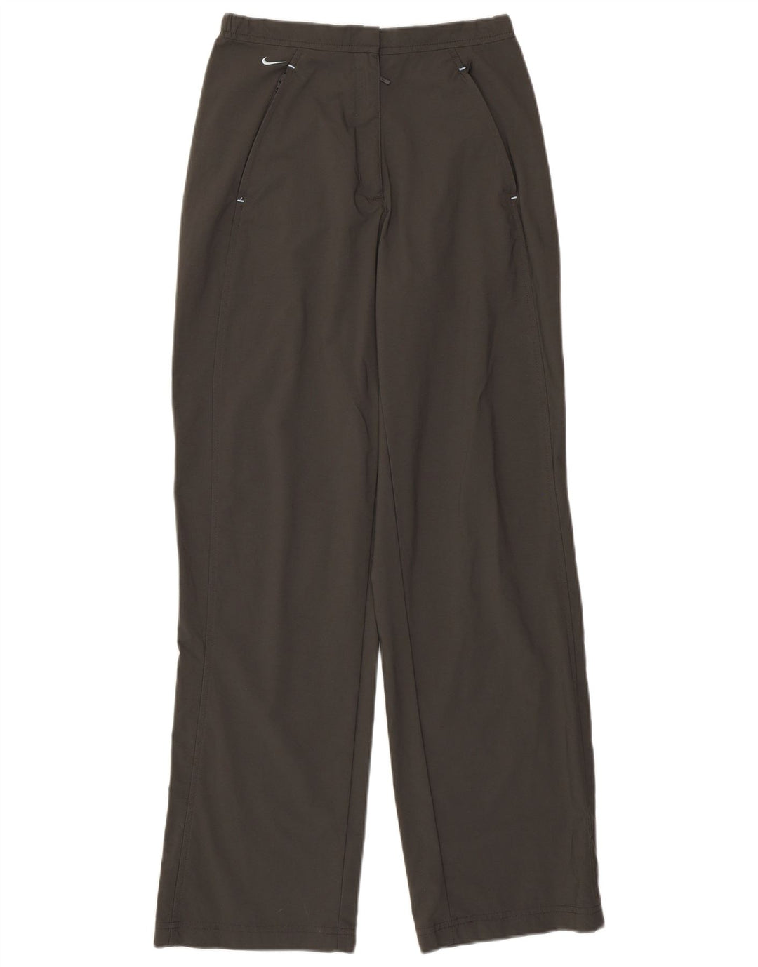 Nike Pantalones rectos para mujer UK 8/10 Small W26 L29 Gris Poliéster