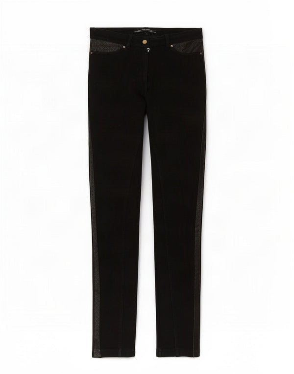 Zara Mujer Pantalones Casuales Pitillo Medianos W28 L28 Negro