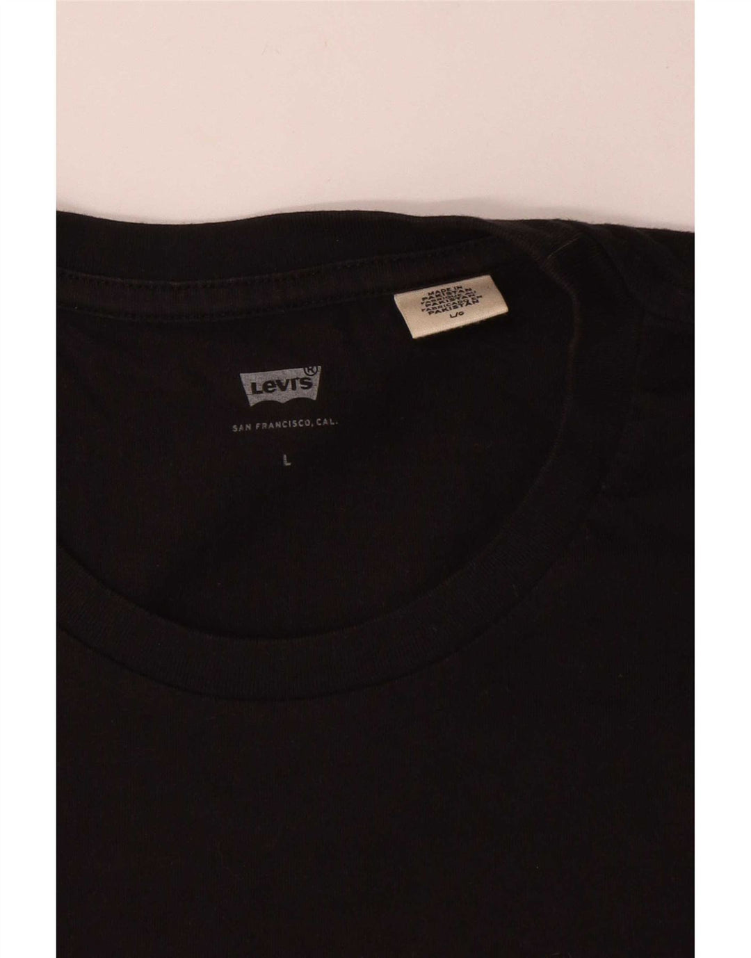 Levi's Camiseta gráfica para hombre Top grande de algodón negro