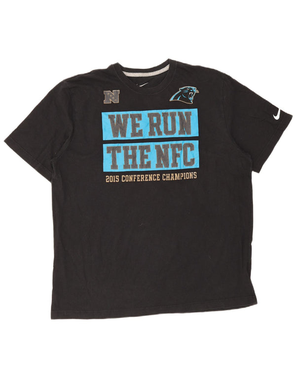 Nike Carolina Panthers - Camiseta gráfica de ajuste regular para hombre, talla XL, algodón negro