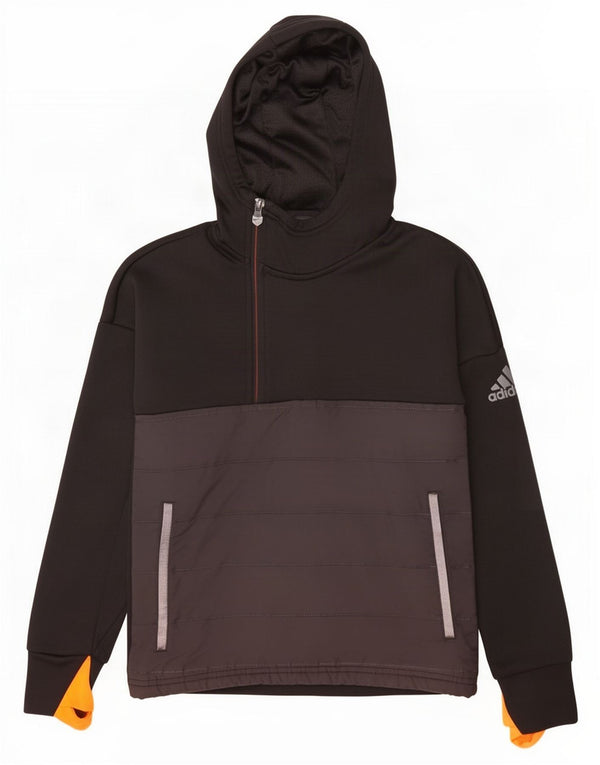 Adidas Boys MESSI Graphic Sudadera con capucha Jumper 11-12 años Negro Colorblock