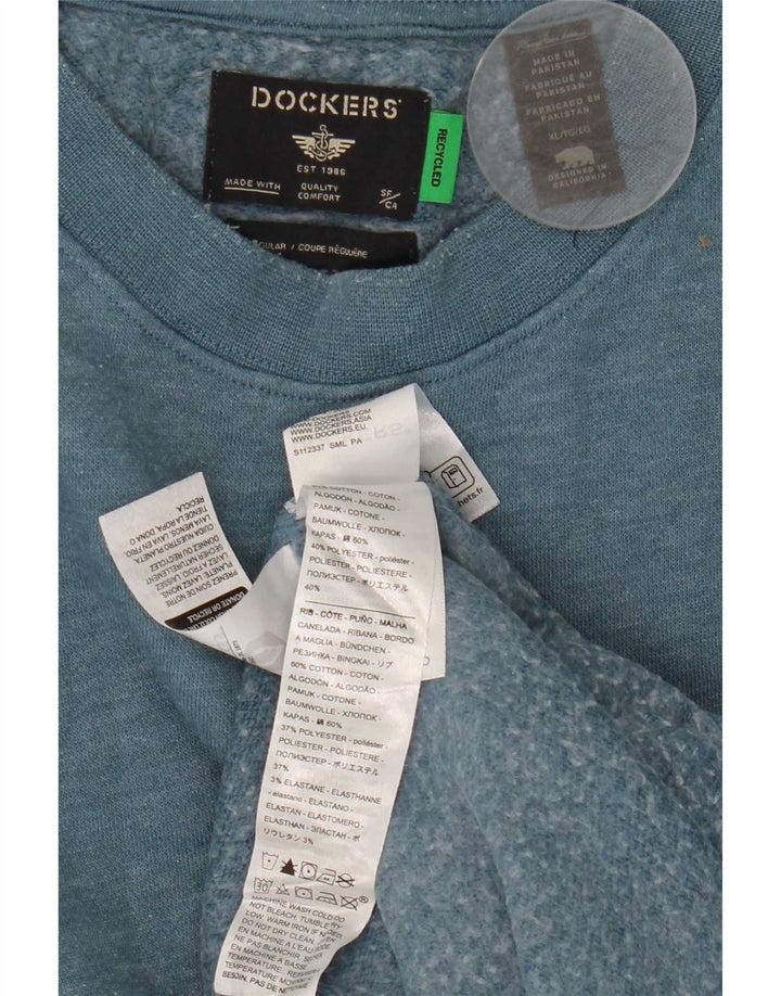 Dockers Sudadera Hombre Jumper XL Azul Algodón