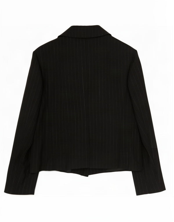 Marks & Spencer Chaqueta tipo blazer de 1 botón para mujer UK 42 Mediana Rayas negras