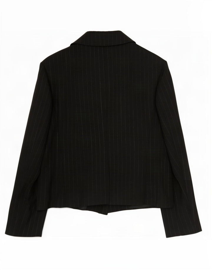 Marks & Spencer Chaqueta tipo blazer de 1 botón para mujer UK 42 Mediana Rayas negras