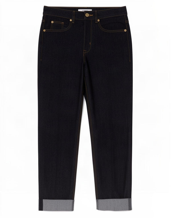 Marks & Spencer Jeans Recortados Cigarrillos para Mujer UK 8 Small W26 L26 Azul Marino