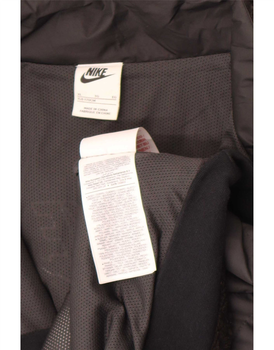Nike Chaqueta polar para niños 13-14 años XL Negro Poliéster