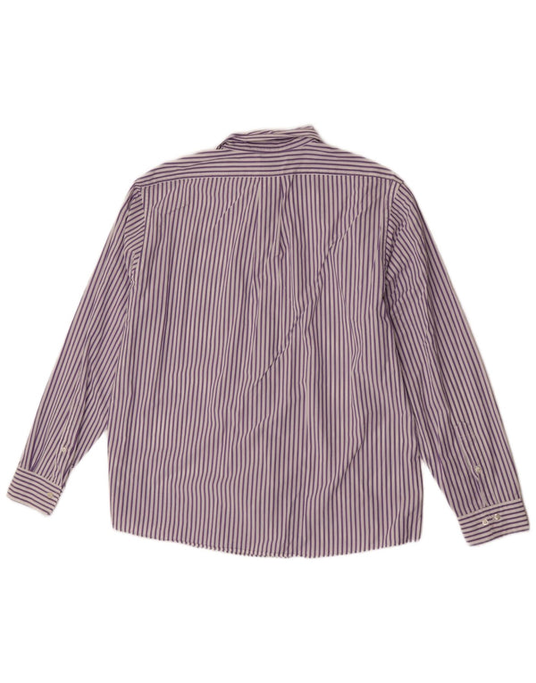 Brooks Brothers Camisa de corte regular para hombre de algodón a rayas moradas grande