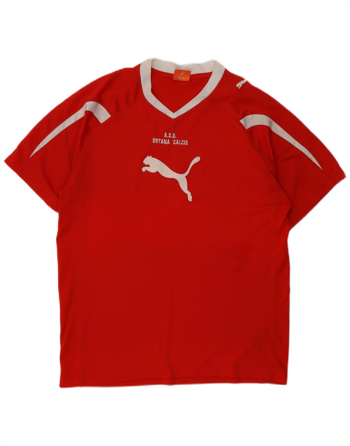 Puma Camiseta gráfica para hombre Top Medium Red Colourblock