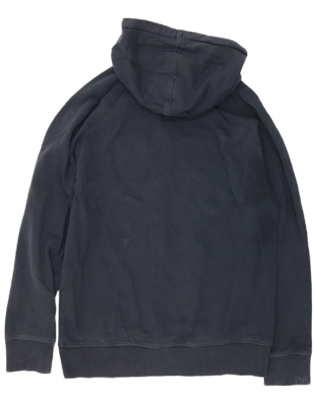 Timberland Hombre Zip Sudadera Con Capucha Suéter Medio Azul Marino Algodón