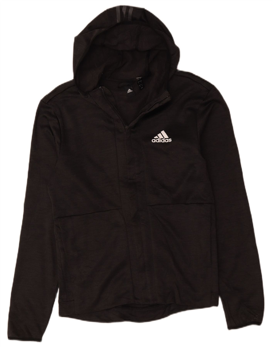 Adidas - Chándal con capucha para hombre, chaqueta superior, poliéster gris pequeño