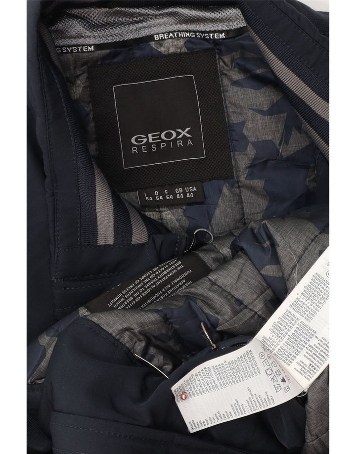 Geox Chaqueta Bomber para Hombre UK 44 2XL Azul Marino Poliéster