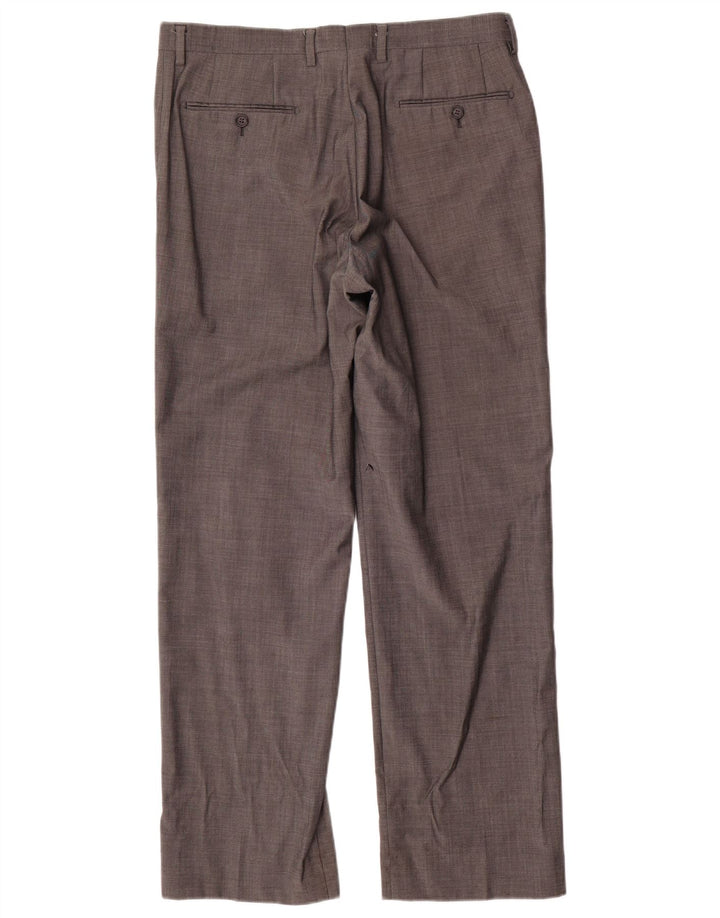 Marks & Spencer Pantalones de traje rectos Autograph para hombre W34 L31 Lana gris