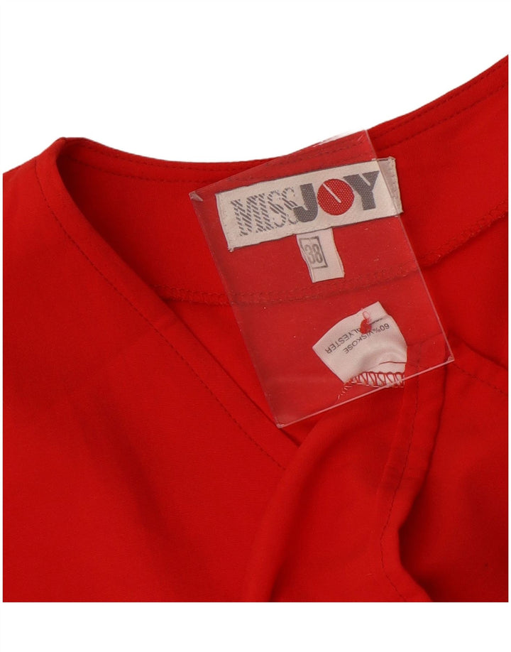 Miss Joy Blusa de manga corta para mujer EU 38 Viscosa roja mediana