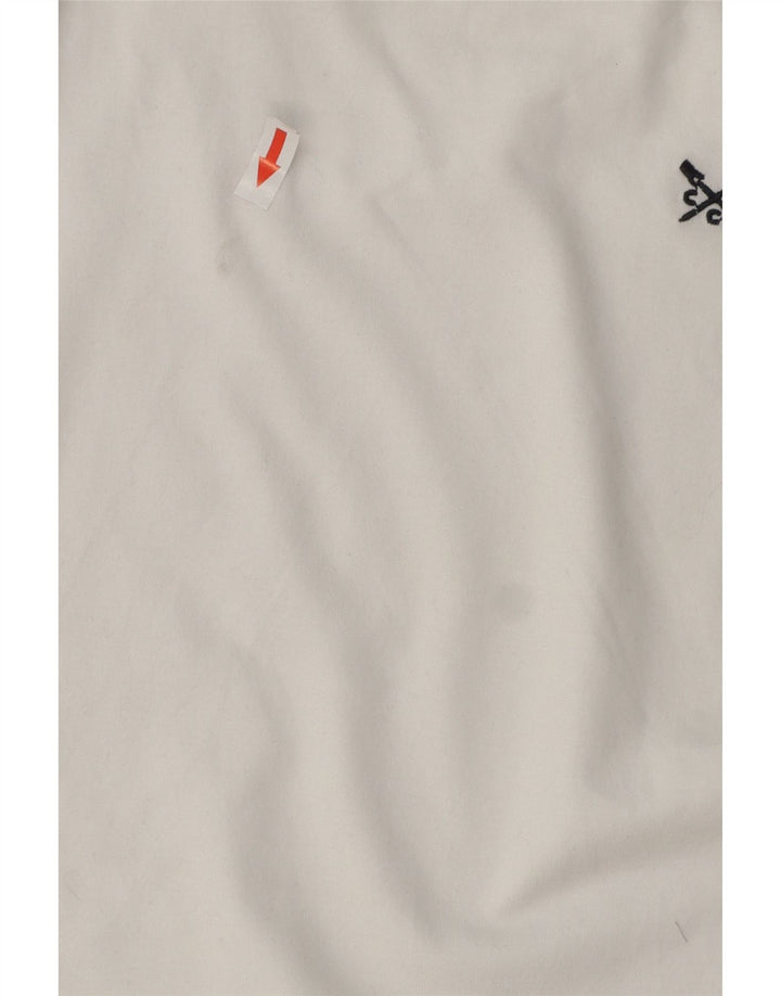 Crew Clothing - Camiseta para hombre, talla grande, algodón blanco
