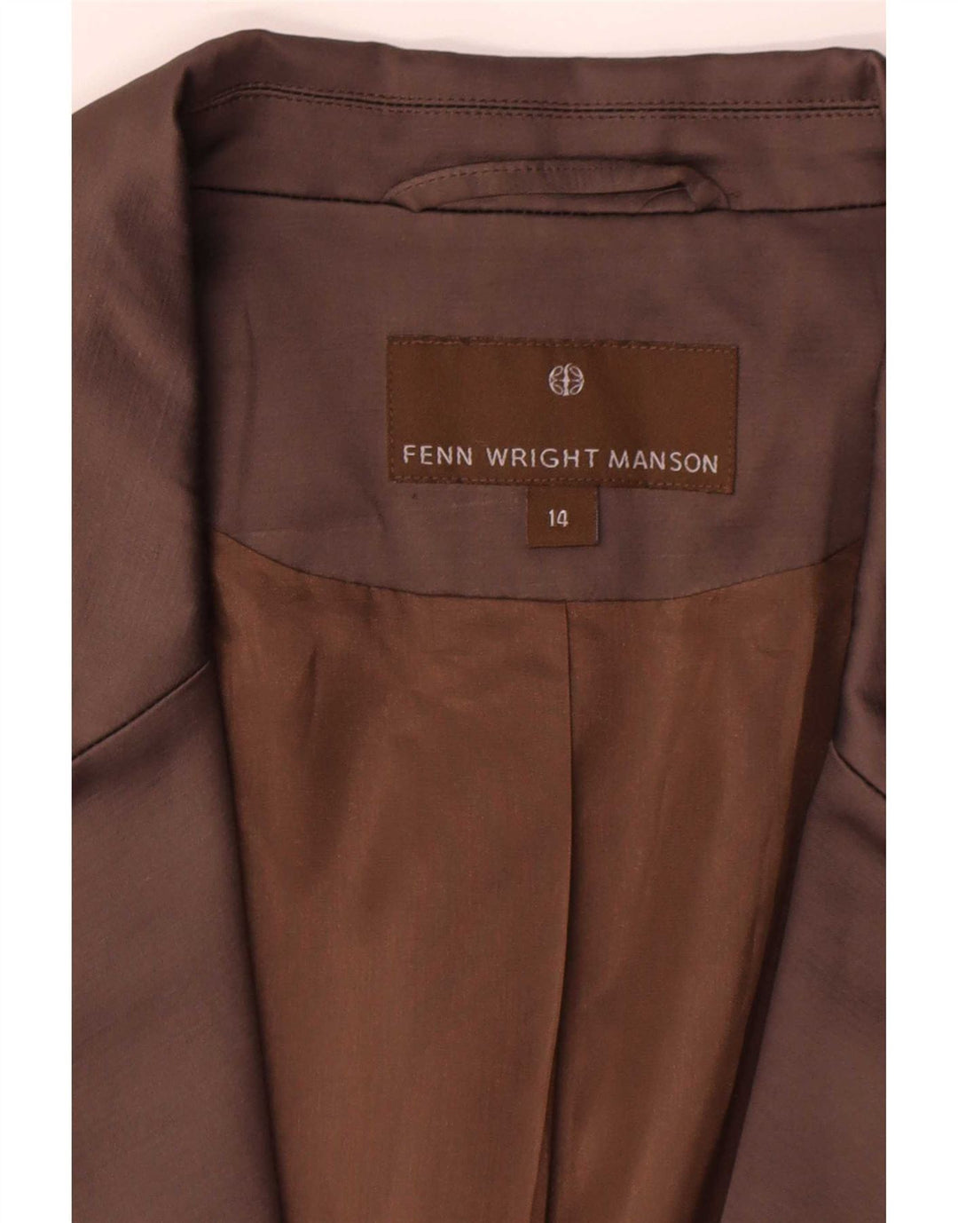 Fenn Wright Manson Chaqueta Blazer de Manga 3/4 para Mujer UK 44 Grande Marrón