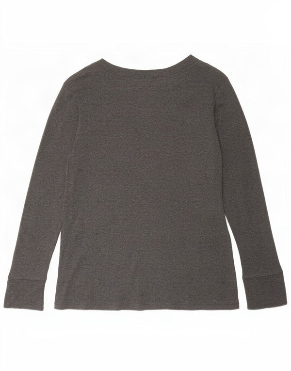 Gap Top Mujer Manga Larga UK 44 Grande Algodón Gris