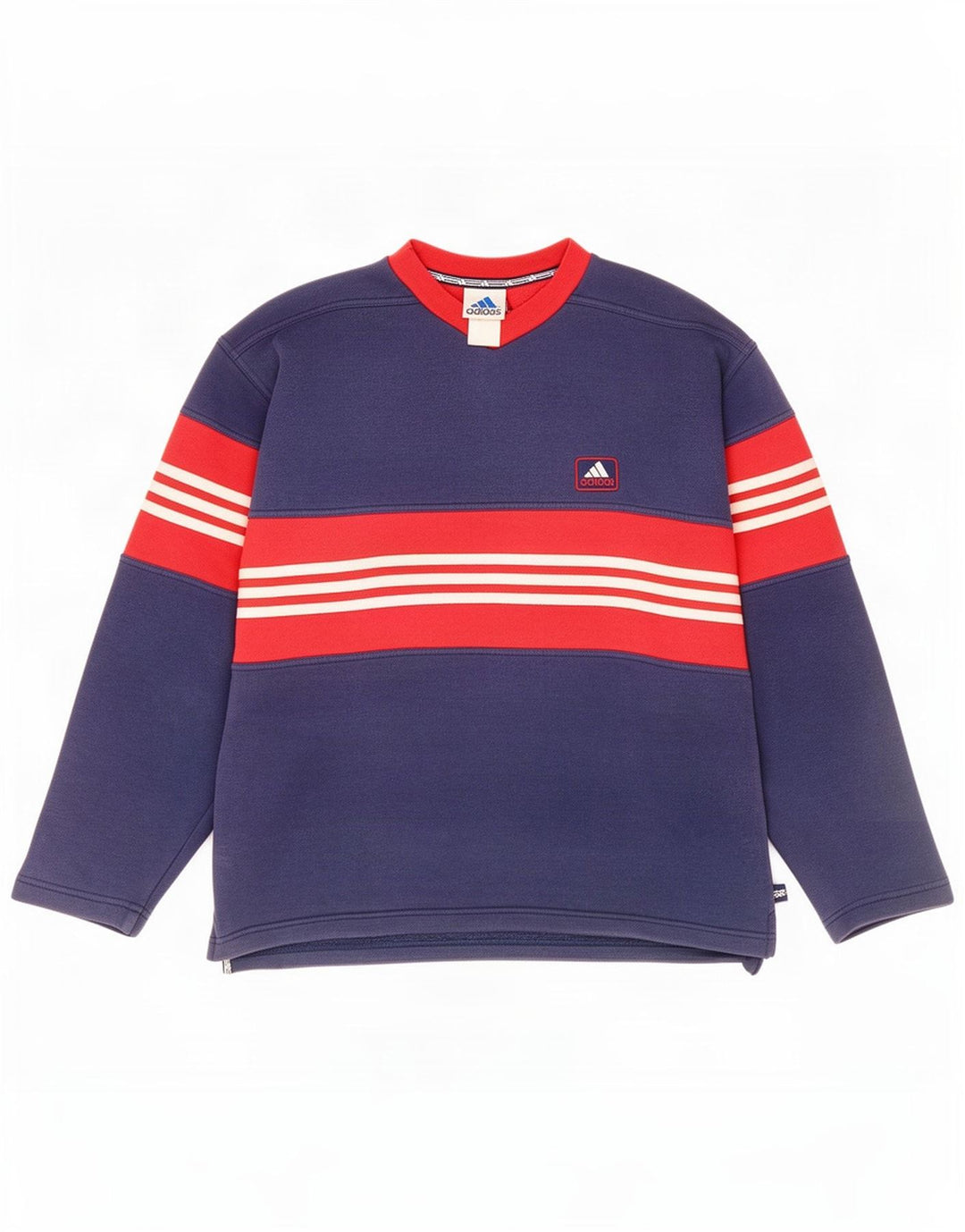 Adidas Hombre Sudadera Jumper Medium Azul Marino Colorblock