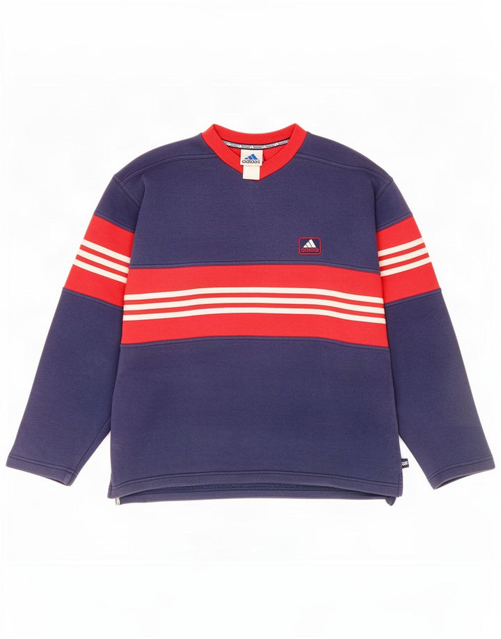 Adidas Hombre Sudadera Jumper Medium Azul Marino Colorblock