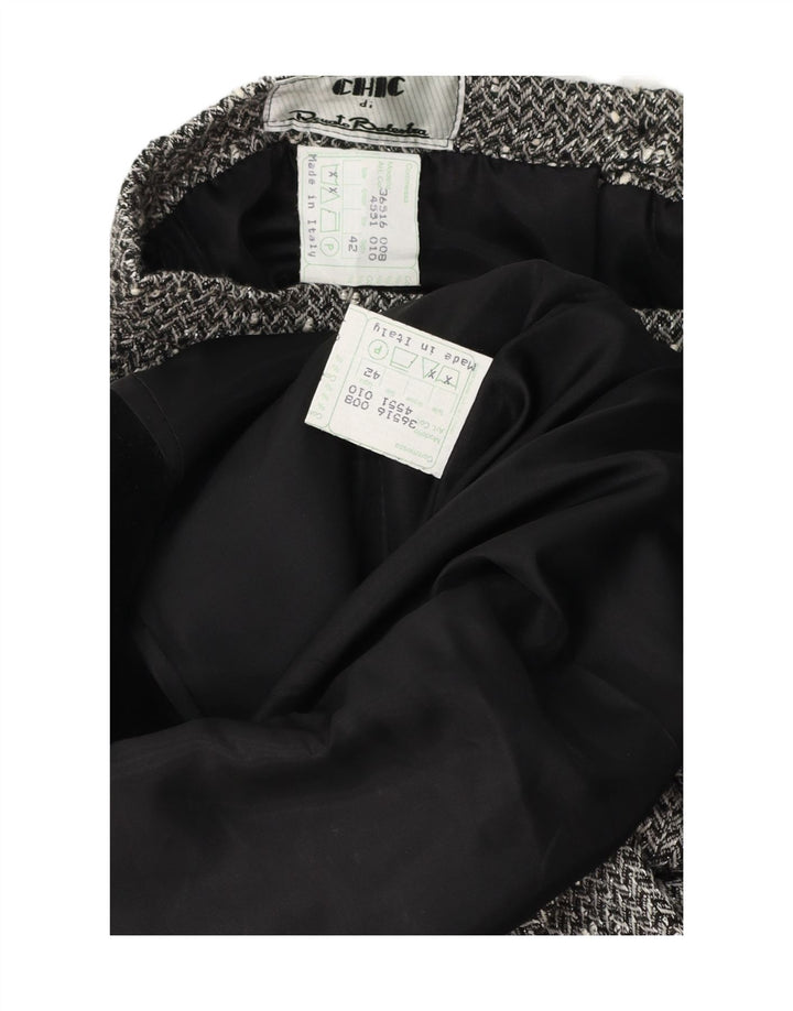 Conjunto de falda elegante de 2 piezas con 3 botones para mujer IT 42 Medium W28 Gris moteado