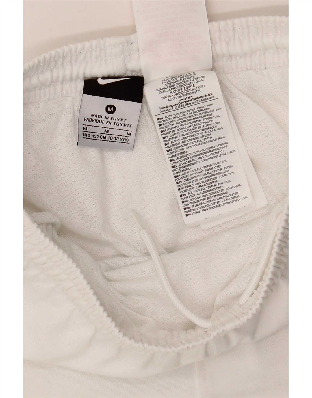 Nike Pantalones cortos deportivos para niños 10-11 años Mediano Blanco Poliéster