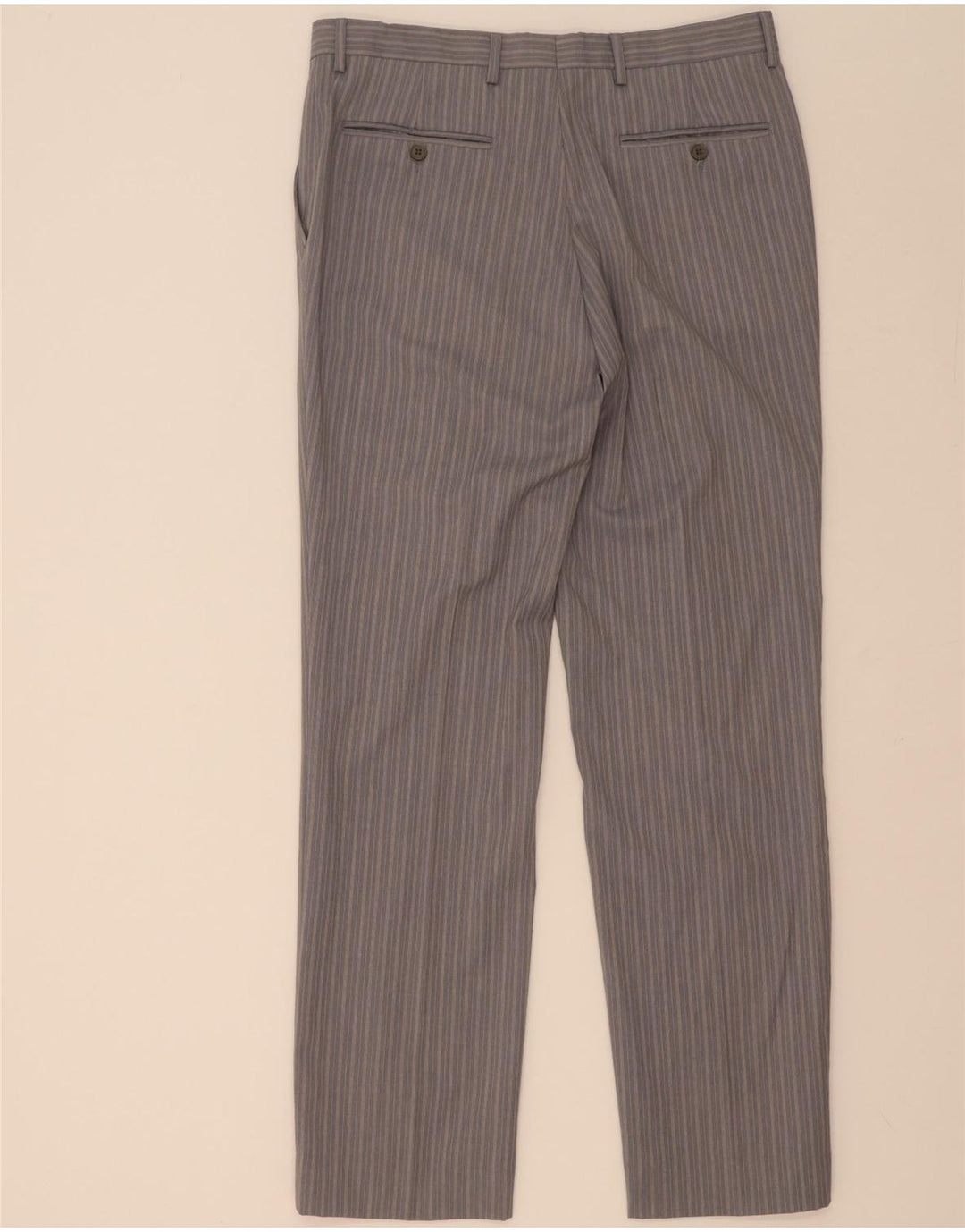 Ferre Traje de 2 piezas con 3 botones para hombre IT 50 Large W34 L33 Viscosa a rayas grises