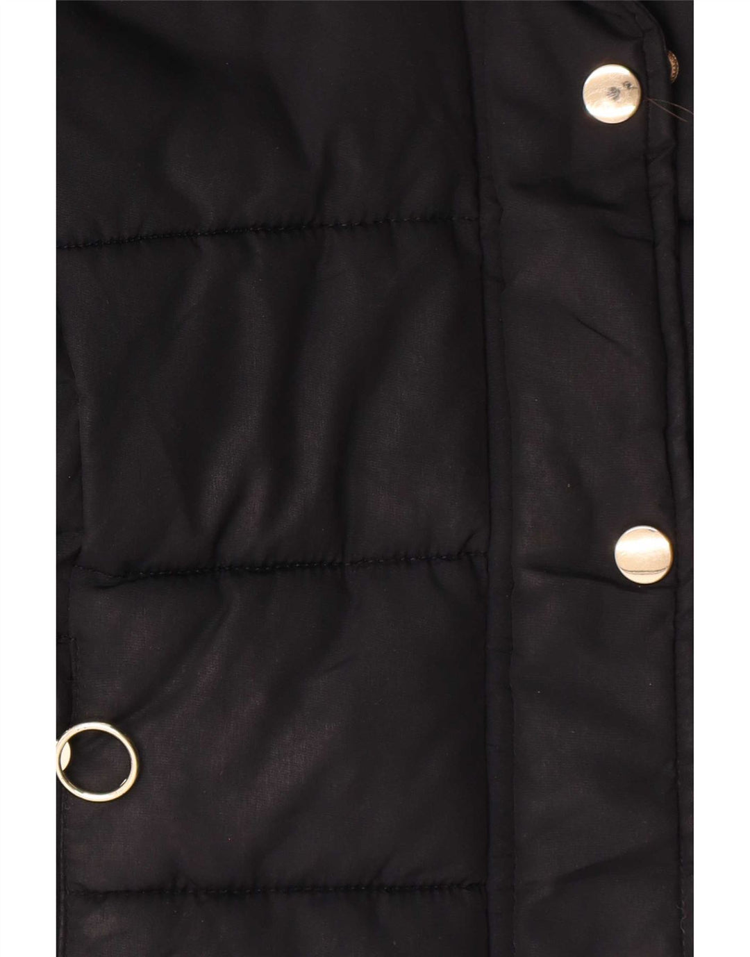 Topshop Chaqueta acolchada con capucha para mujer UK 8 Small Poliéster azul marino