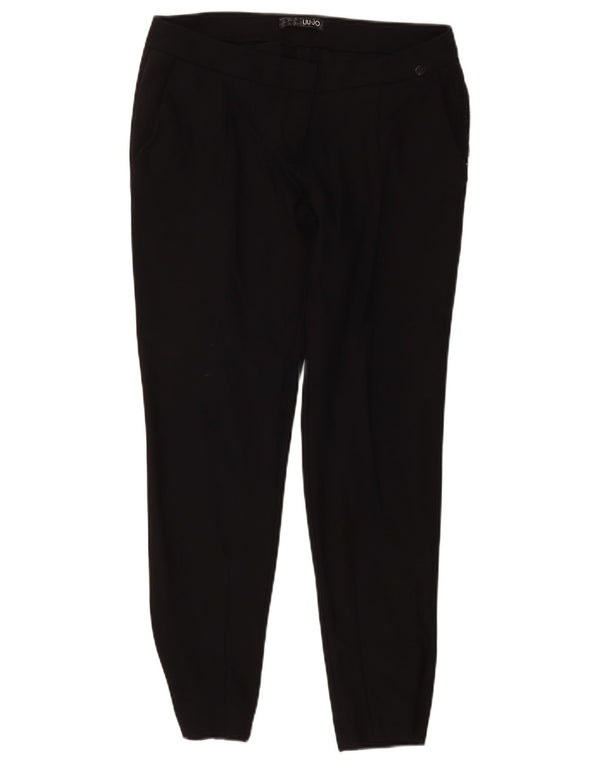 Zara Mujer Capri Chándal Pantalones UK 10 Small Algodón Negro